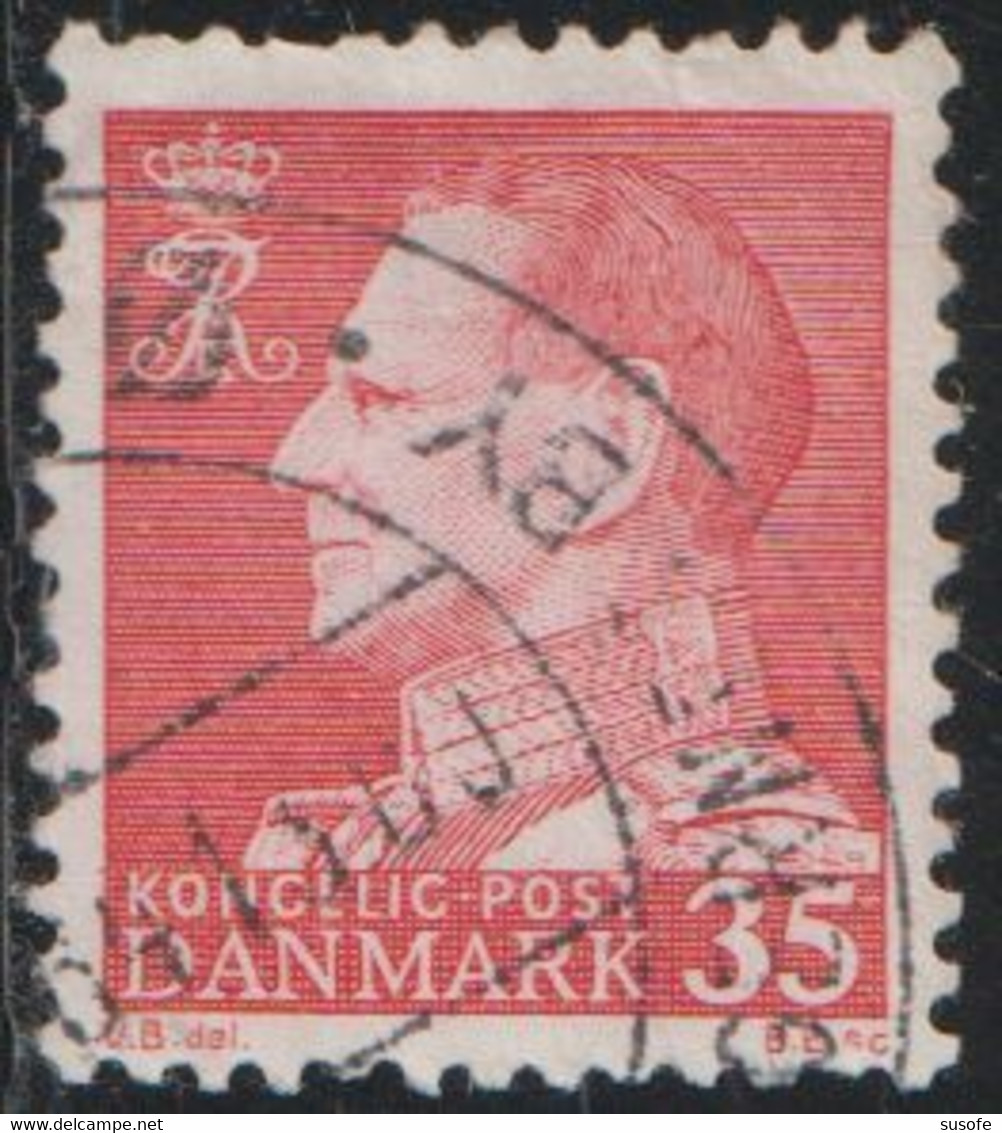 Dinamarca 1962 Scott 387 Sello º Rey Federico IX Frederik IX Michel 412x Yvert 421 Denmark Stamps Timbre Danemark - Gebraucht