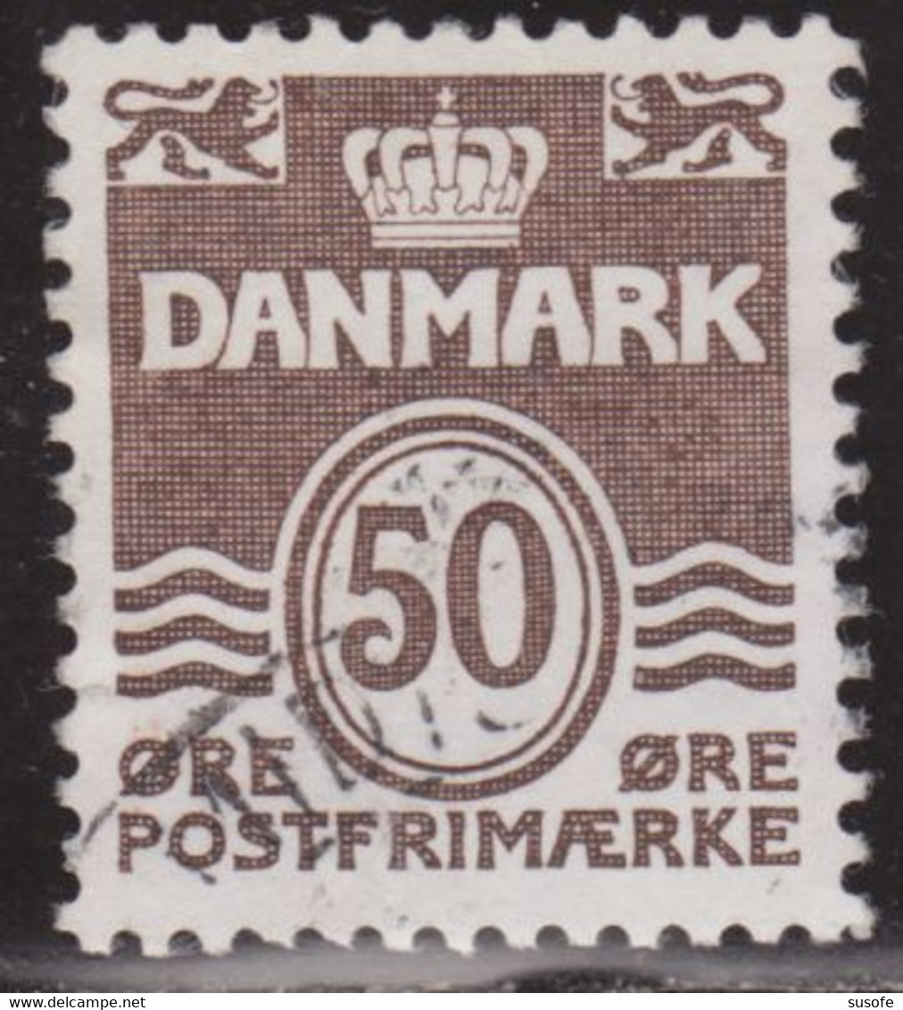 Dinamarca 1974 Scott 494 Sello º Líneas Onduladas Y Numero Michel 572 Yvert 564A Denmark Stamps Timbre Danemark - Oblitérés