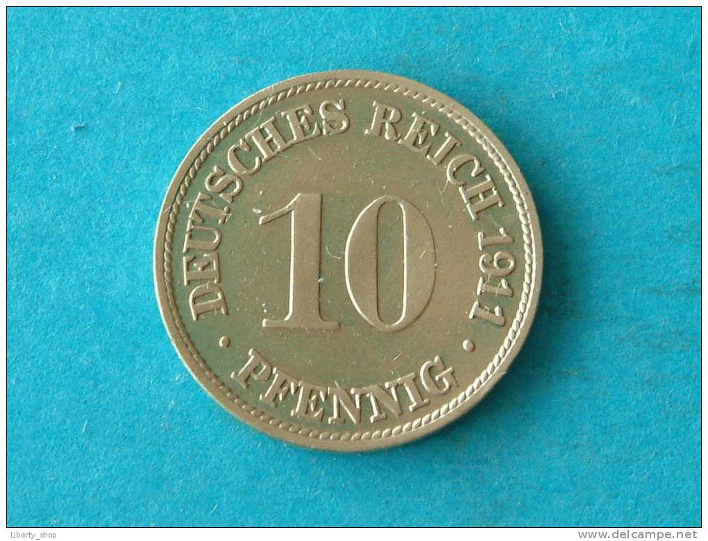 1911 G - 10 PFENNIG / KM 12 ( For Grade, Please See Photo ) ! - 10 Pfennig