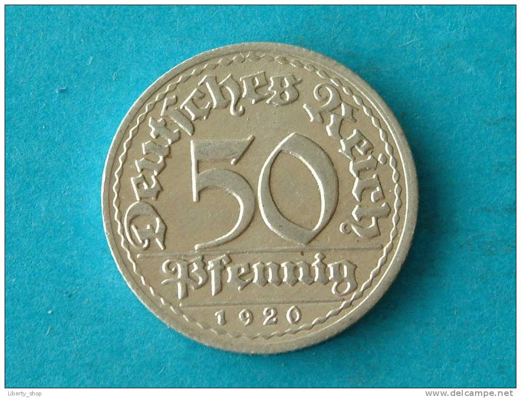 1920 D - 50 PFENNIG / KM 27 ( For Grade, Please See Photo ) ! - 50 Rentenpfennig & 50 Reichspfennig
