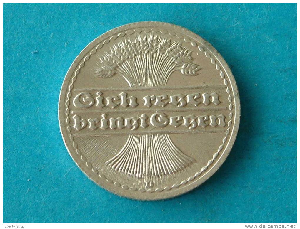 1920 D - 50 PFENNIG / KM 27 ( For Grade, Please See Photo ) ! - 50 Rentenpfennig & 50 Reichspfennig