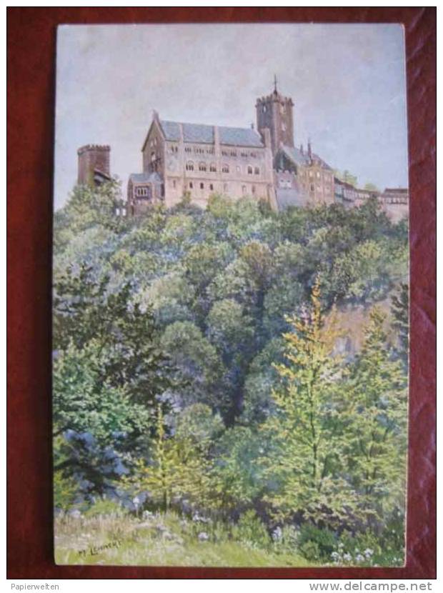 Eisenach - Künstlerkarte Wartburg Von Osten - Eisenach