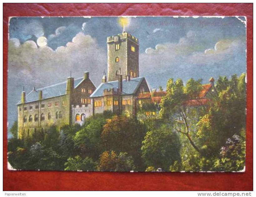 Eisenach - Künstlerkarte Wartburg Bei Nacht - Eisenach