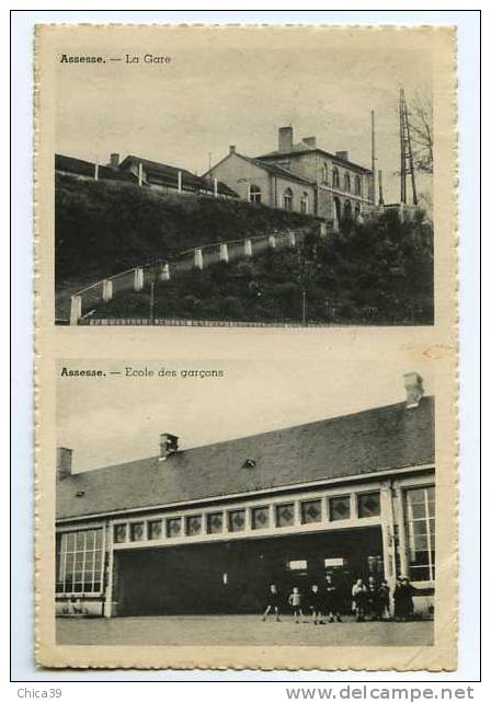 007869  -  ASSESSE  -  La Gare & L'Ecole Des Garçons - Assesse