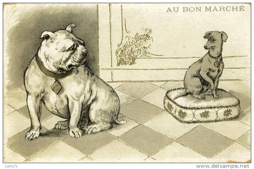 Animaux - Chien - Illustration - Publicité Au Bon Marché - Dogue - Chiens