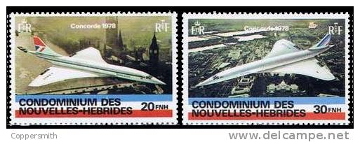 (001) New / Nouvelles Hebrides  Concorde / Plane / Avion / Flugzeug    ** / Mnh  Michel 510-11 - Otros & Sin Clasificación