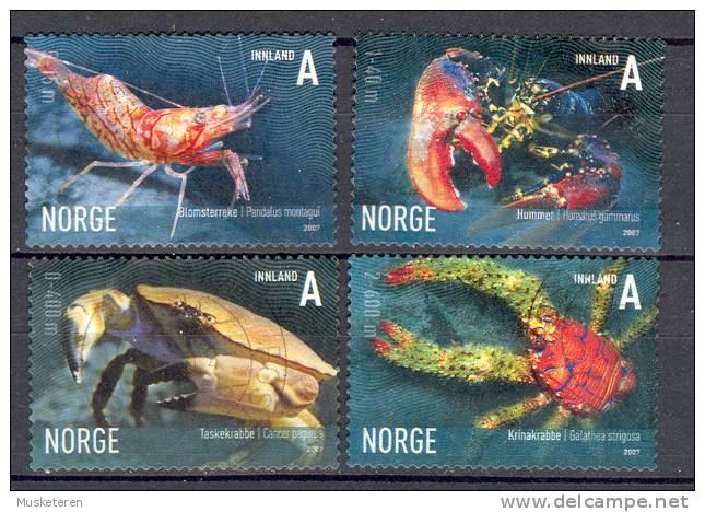 Norway 2007 Mi. 1625-28  A  INNLAND Meerestiere Sea World Animals Set Of 4 !! - Used Stamps