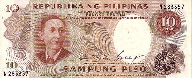 PHILIPPINES   10 Piso   Non Daté(1970)   Pick 149a     ***** BILLET  NEUF ***** - Filippine