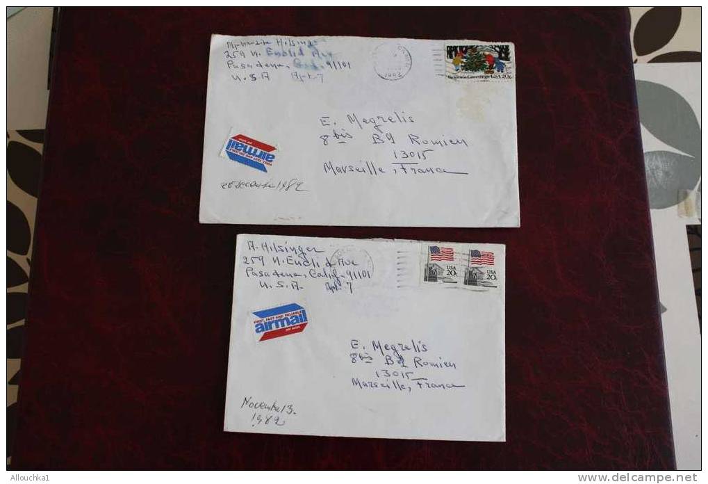 MARCOPHILIA MARCOPHILIE LETTER LETTRE DES ETATS UNIS D'AMERIQUE USA UNITED STATES P/MEGRELIS: GREECE A MARSEILLE FRANCE - Postal History