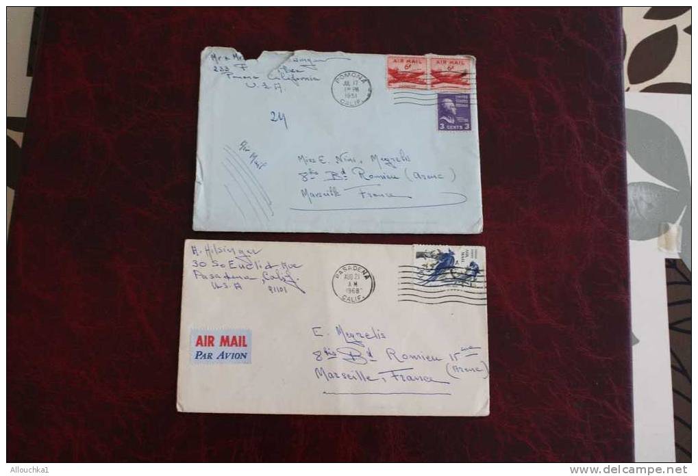 MARCOPHILIA MARCOPHILIE LETTER LETTRE DES ETATS UNIS D'AMERIQUE USA UNITED STATES P/MEGRELIS: GREECE A MARSEILLE FRANCE - Postal History