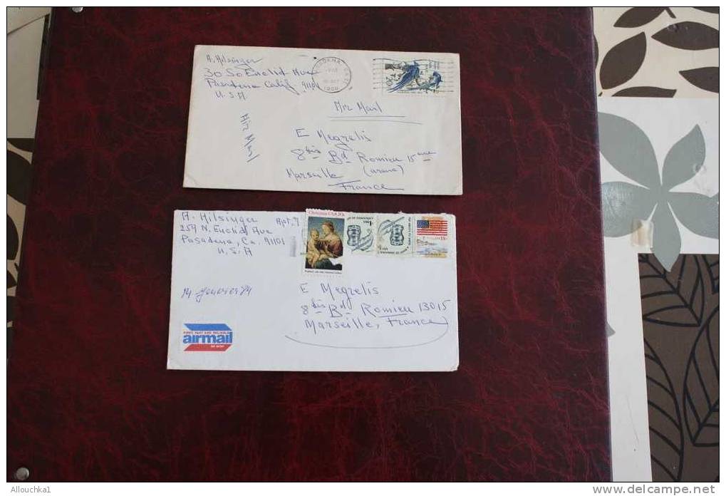 MARCOPHILIA MARCOPHILIE LETTER LETTRE DES ETATS UNIS D´AMERIQUE USA UNITED STATES P/MEGRELIS: GREECE A MARSEILLE FRANCE - Postal History