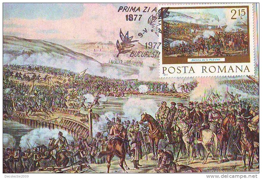 M231 Cartes Maximum Maxi Card Romania Impressionisme Plevna Battle - Impressionisme