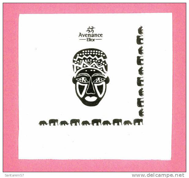 Serviette Publicitaire En Papier Advertising Paper Napkin Guardanapo Publicitario De Papel AVENANCE Thème Afrique FRANCE - Serviettes Publicitaires