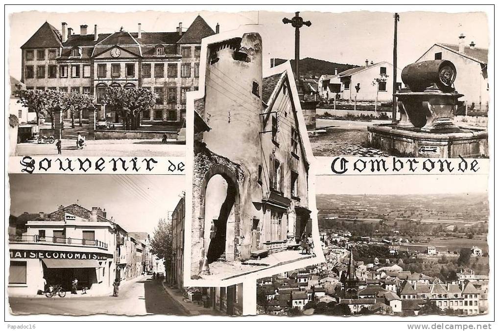 63 - Souvenir De Combronde - Carte-photo CPSM 5 Vues - éd. Du Lys N° 01 (circulée 1959) - Combronde