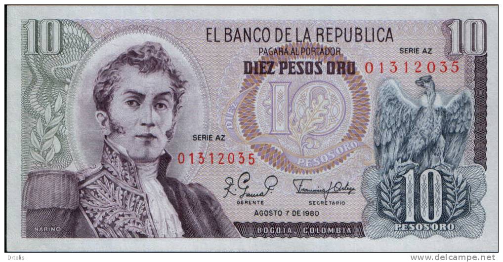 COLOMBIA / 10 PESOS / UNC. / 2 SCANS . - Colombie