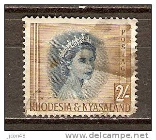 Rhodesia + Nyasaland(Zimbabwe)  1954  2/-  (o) - Rodesia & Nyasaland (1954-1963)