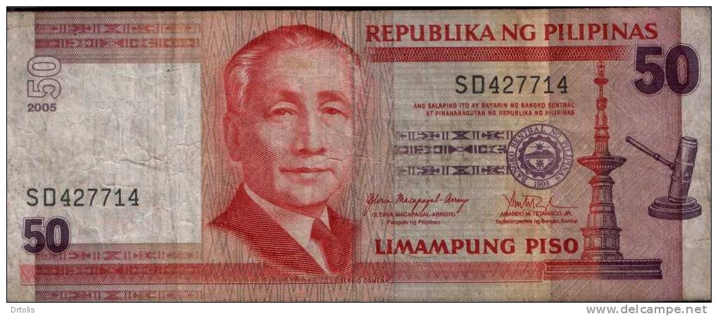 PHILIPPINES / 50 PISO / USED / 2 SCANS . - Philippinen