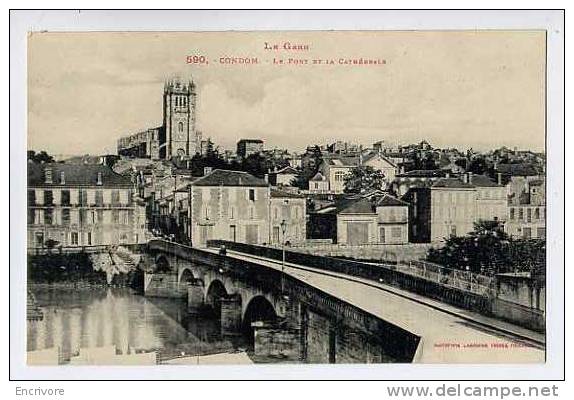 Cpa CONDOM Le Pont Et La Cathedrale- 590 Labouche - Condom