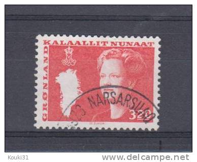 Groenland YT 177 Obl : Reine Margrethe Et Carte Du Groenland - Used Stamps