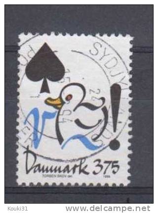 Danemark YT 1074 Obl : Combat Pour L´eau , Canard Et As De Pique - Usati