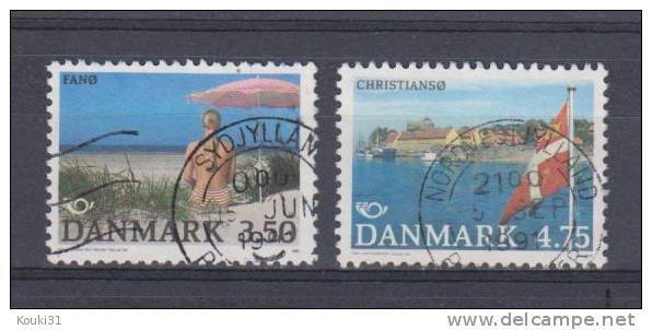 Danemark YT 1007/8 Obl : Tourisme Et Bronzage - Oblitérés