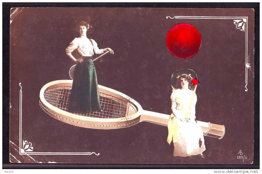 TENNIS Rare Post Card 1910 Sent To Mail Printed In Germany. - Tennis