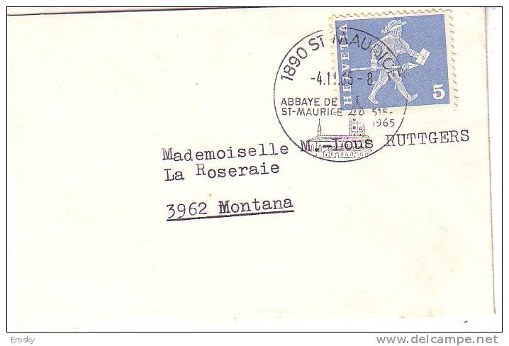PGL 1948 - SWITZERLAND SMALL LETTER 4/11/1965 - Briefe U. Dokumente