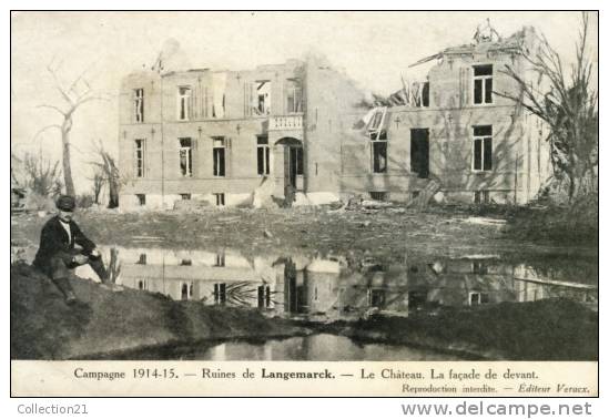 LANGEMARCK ..... LE CHATEAU LA FACADE DE DEVANT - Langemark-Poelkapelle