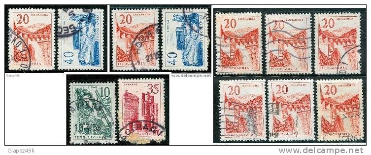 ● JUGOSLAVIA - 1958 - INDUSTRIA  N. 758 E 763  Usati  - Cat. ? €  - Lotto  N. 291 /00 /01 /02 - Used Stamps