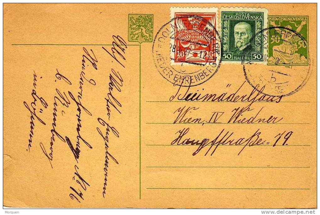 Entero Postal DOLNI EHRENBERK (Checoslovaquia) 1927 - Cartoline Postali