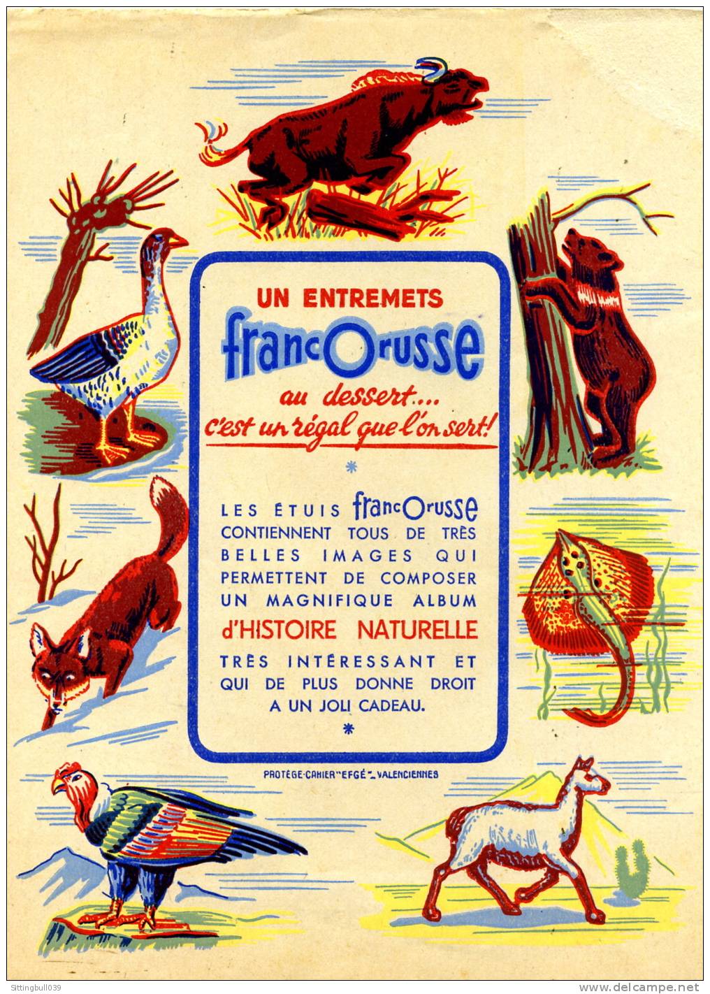 PROTÈGE-CAHIER PUB OFFERT PAR LES ENTREMETS FRANCORUSSE. SD 1950 / 60 - Book Covers