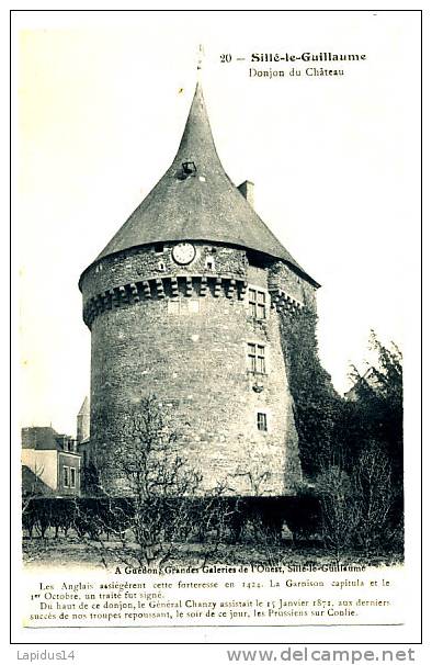 N 348 / CPA    SILLE  LE GUILLAUME  ( 72)    DONJON DU CHATEAU - Sille Le Guillaume