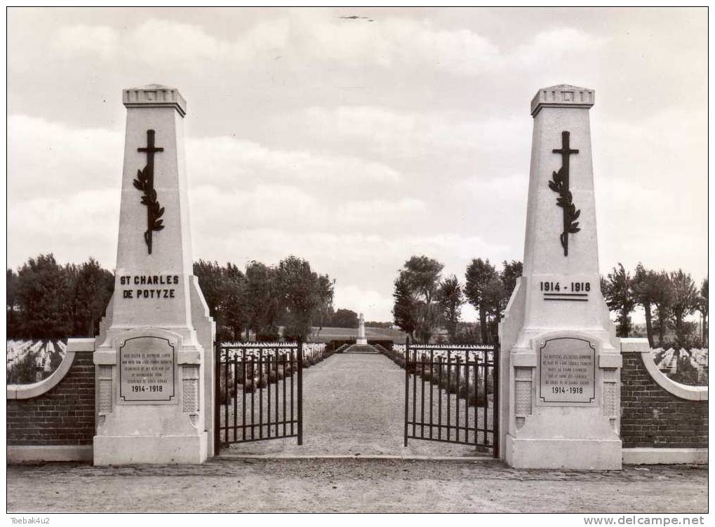 Ieper  -  Ypres  -   Zonnebeke  -  Potyze  -  Frans Militair Kerkhof 'Saint Charles' - Ieper