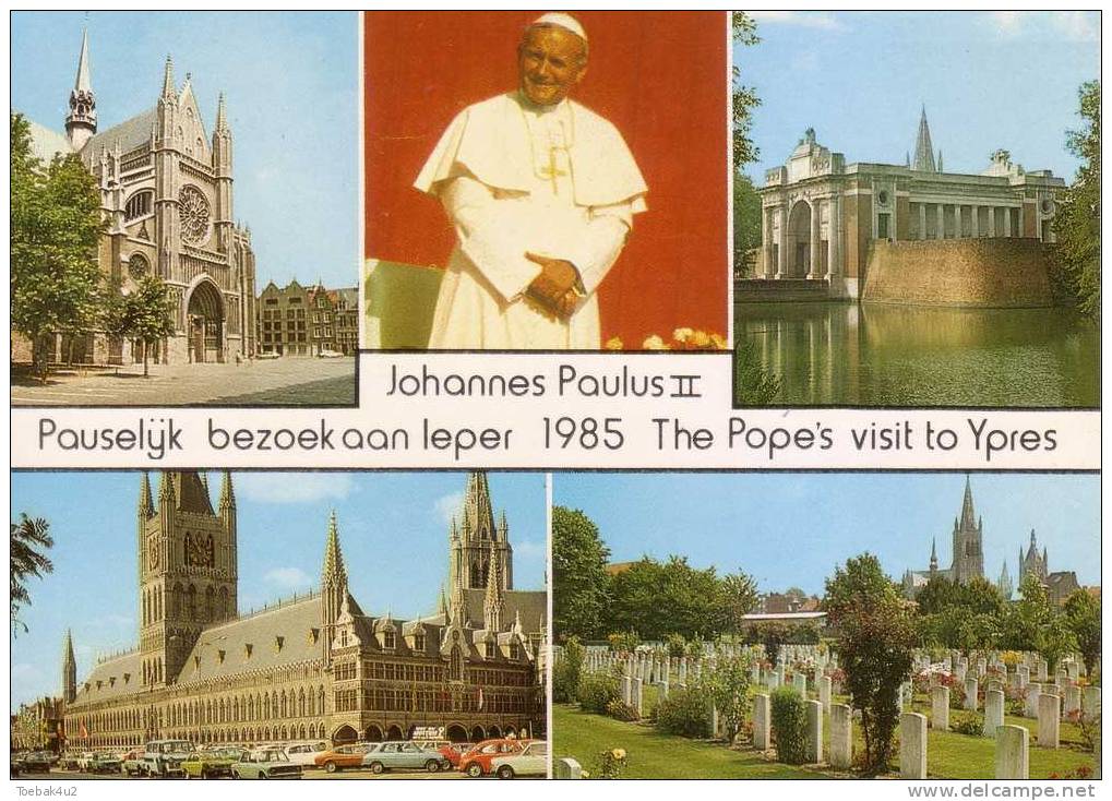 Ieper  -  Ypres  -  Pauselijk Bezoek 1985  -  Johannes Paulus II - Ieper