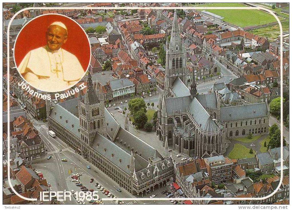 Ieper  -  Ypres  -  Pauselijk Bezoek 1985  -  Johannes Paulus II - Ieper