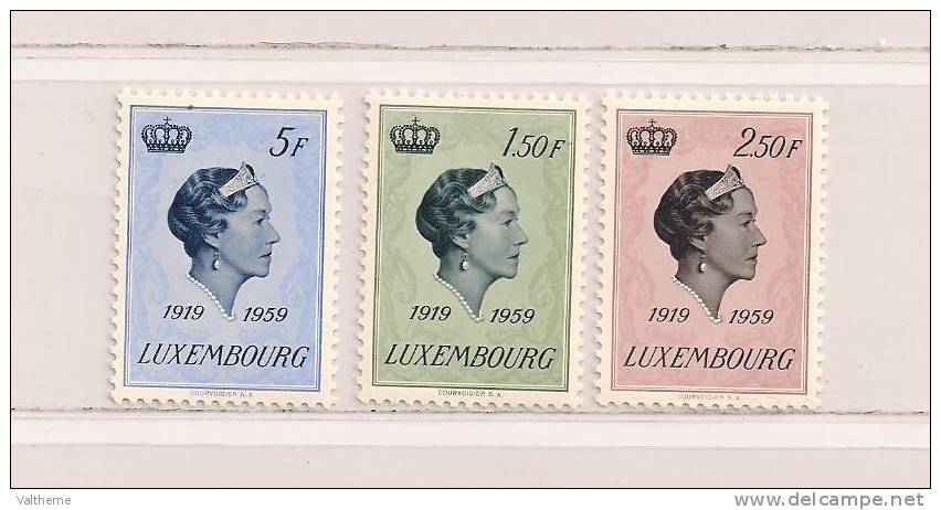 LUXEMBOURG  ( EULUX  -  1 )  1959 N° Yvert Et Tellier   N° 559/561   N** - Ongebruikt