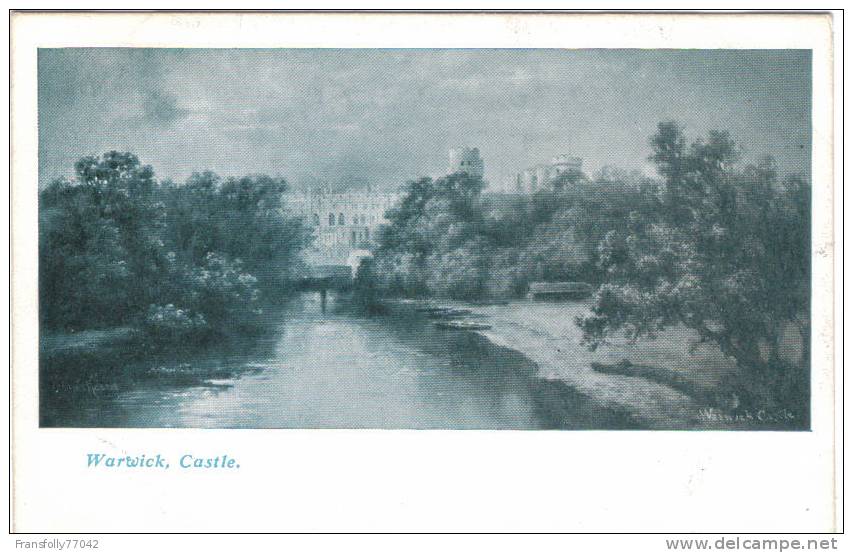 WARWICKSHIRE ENGLAND U.K. Warwick Castle AVON RIVER Circa - Pre 1920 - Warwick