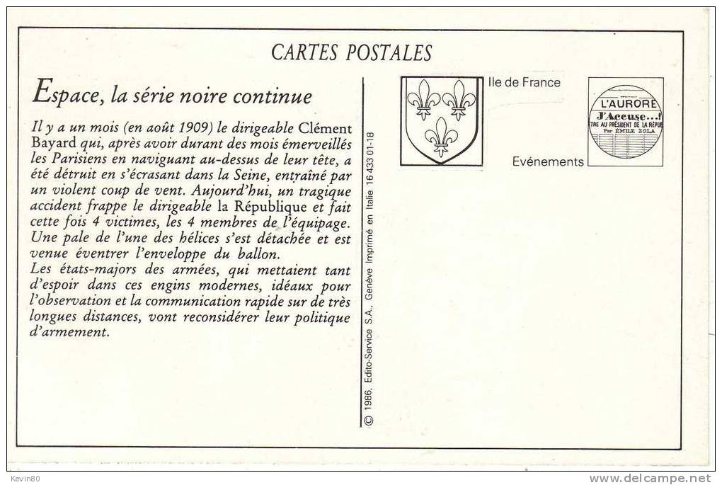 EVENEMENT Catastrophe Du Dirigeable "République" Le 25 Septembre 1909 Funérailles Des Victimes ...cpa Animée (réédition) - Catastrophes