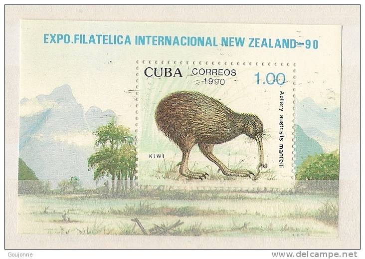 CUBA  Nouvelle Zélande 90 Exposition Philatélique à AUCKLA Oiseaux     BF 121** - Kiwis