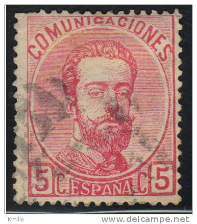 Edifil 118 1873 Amadeo 5 Cts Rosa Usado Catálogo 9 Eur - Oblitérés