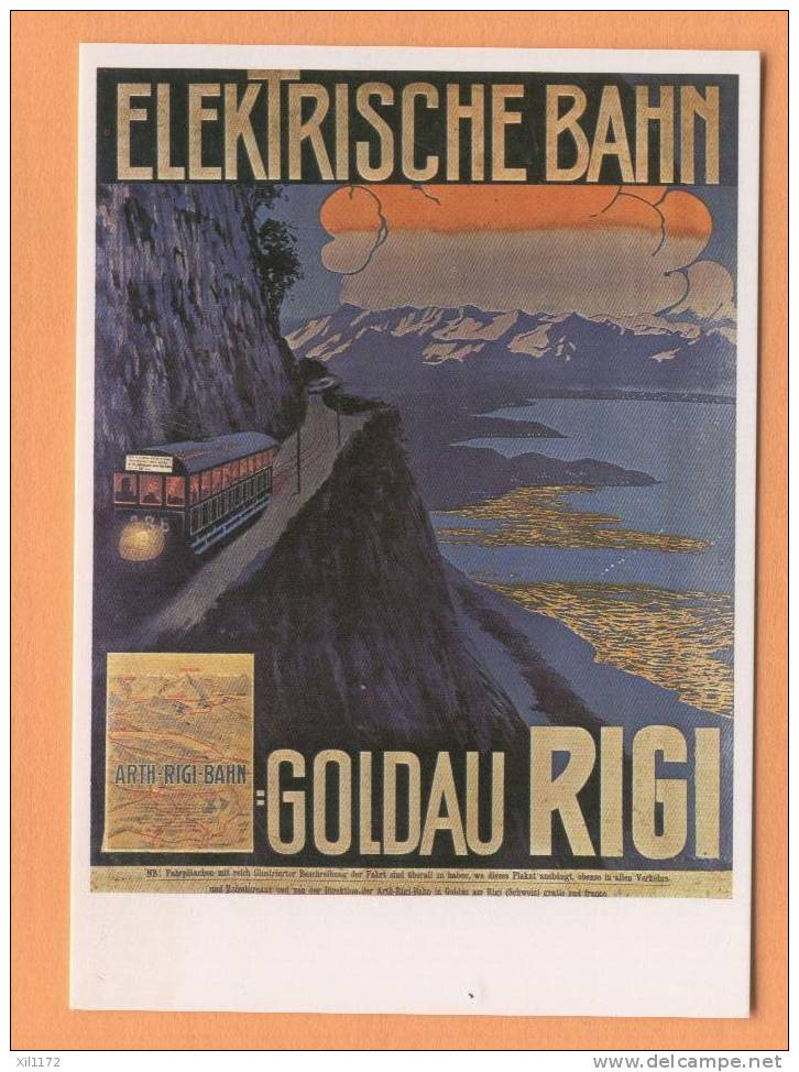 G308 Arth-Rigi Bahn, Goldau-Rigi. Reproduction Affiche Artiste Inconnu Env. 1910 - Arth