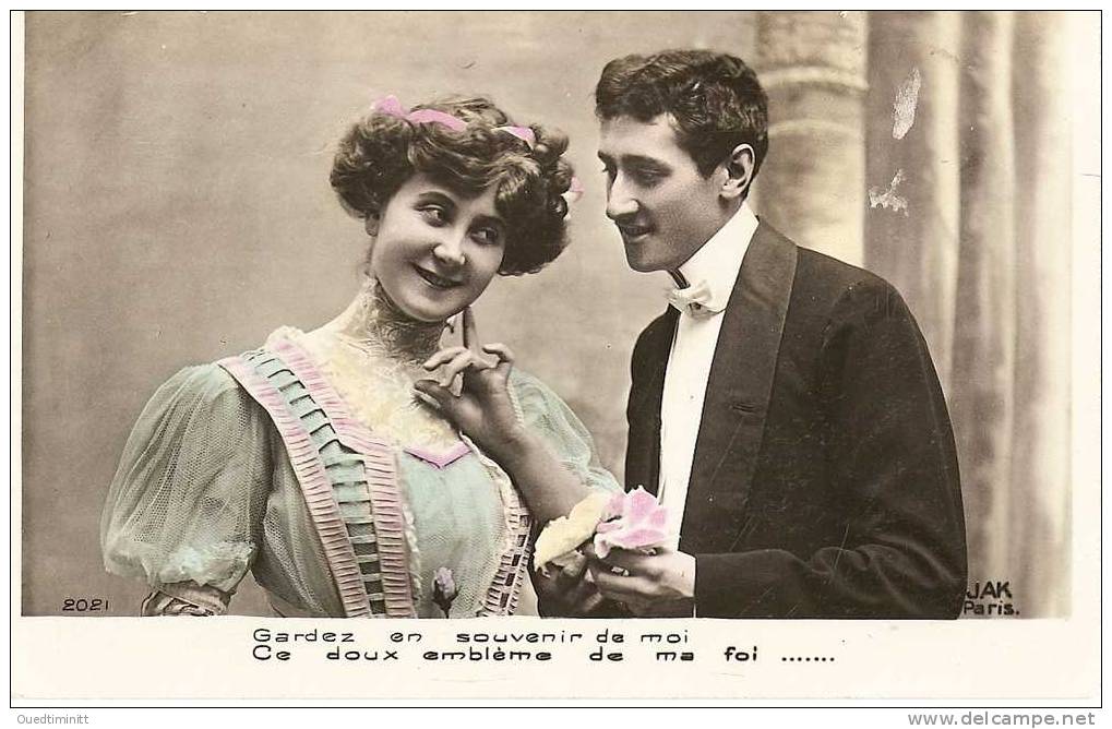 Couple.1909. Carte Fantaisie. - Couples