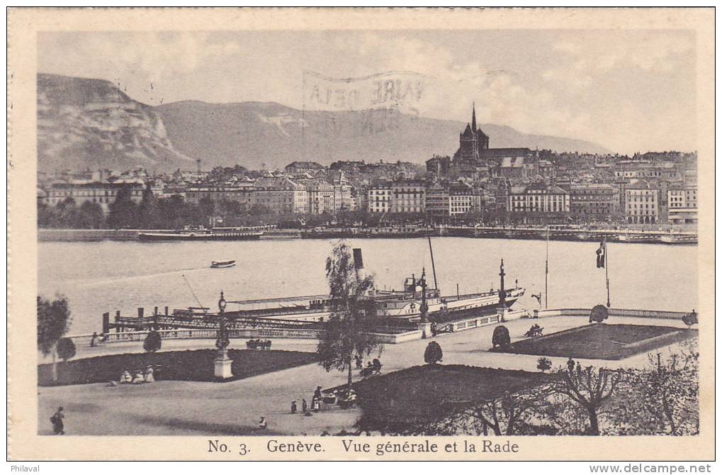 Genève : Vue Générale Et La Rade - Oblitérée Le 27.VII.1914 - Genève