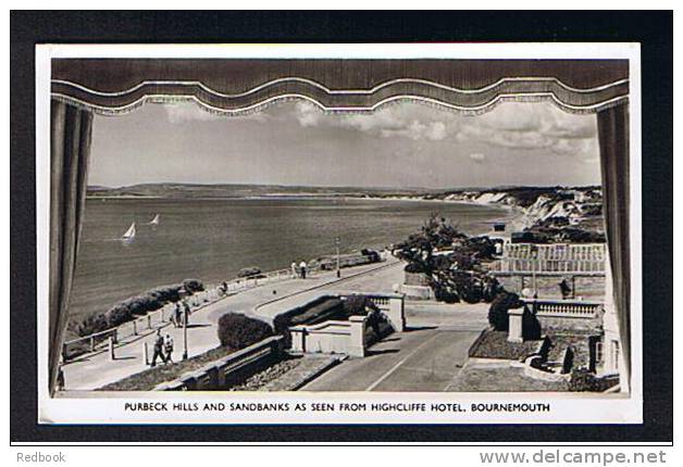 Real Photo Postcard Purbeck Hills & Sandbanks - As Seen From Highcliffe Hotel Bournemouth Dorset - Ref 471 - Bournemouth (from 1972)