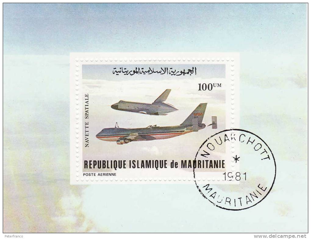 1981 Mauritania - Navette Spaziali - Asia