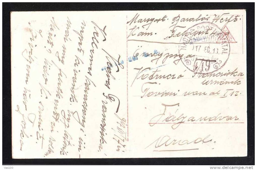 PC  1917 Double  CENSORED WW1, Occ. Hungary In Romania. - World War 1 Letters