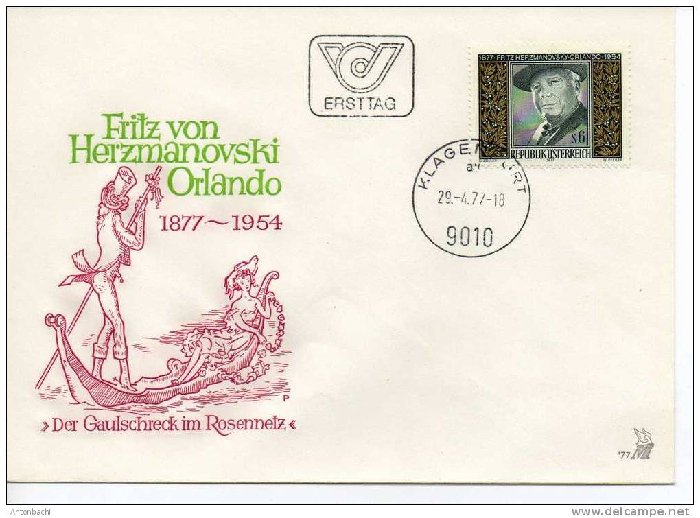 AUTRICHE / AUSTRIA - 1977 - ENVELOPPE / COVER AVEC YT 1376/ SCOTT 1058 - Lettres & Documents