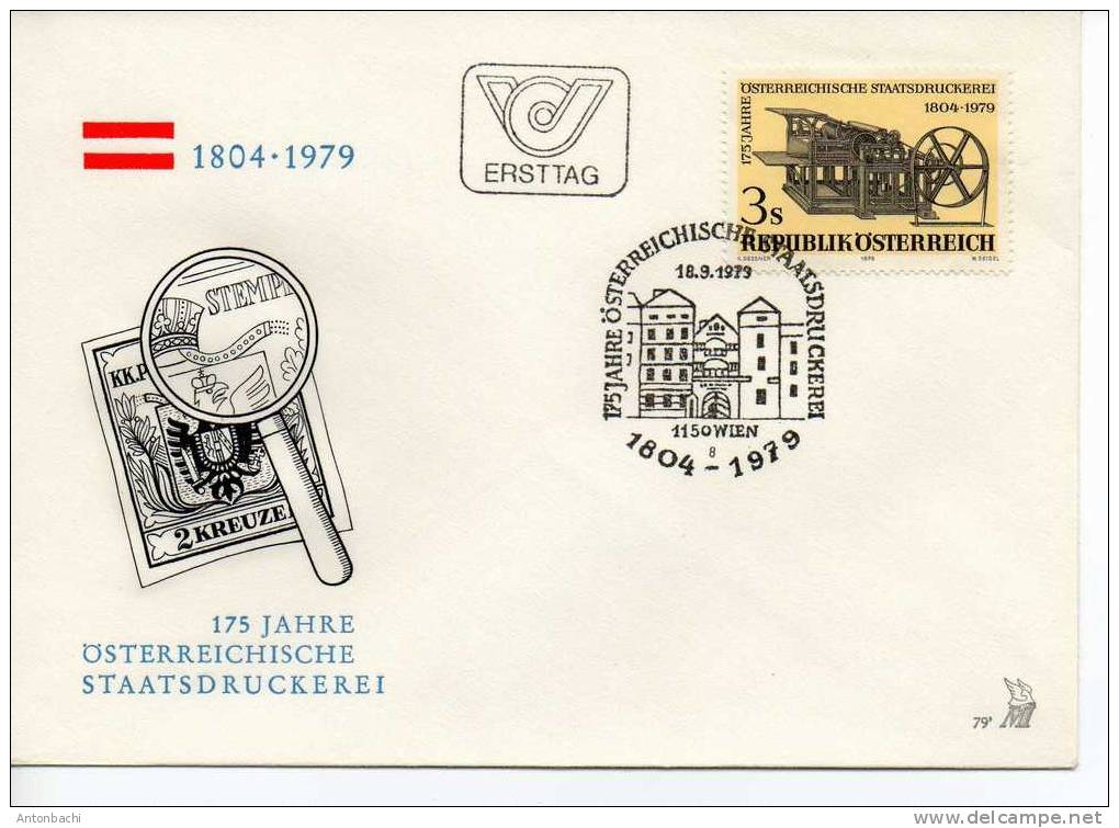 AUTRICHE / AUSTRIA - 1979 - ENVELOPPE / COVER AVEC YT 1449 / SCOTT 1132 - Lettres & Documents