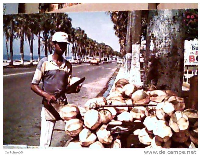 SANTO DOMINGO EL COQUERO VENDITORE DI COCCO N1980 CC4525 - Altri & Non Classificati