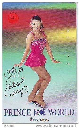 Télécarte FIGURE SKATING (12) KUNSTSCHAATSEN - Patinage Artistique - ICE DANCING SPORT Phonecard Japan Japon - Sport